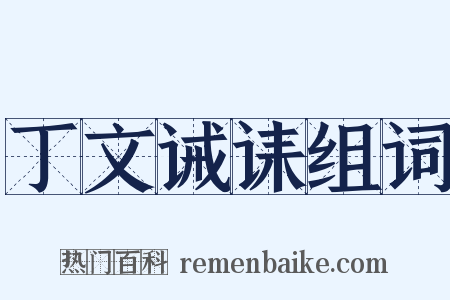 丁文诫诔组词是什么意思的图片